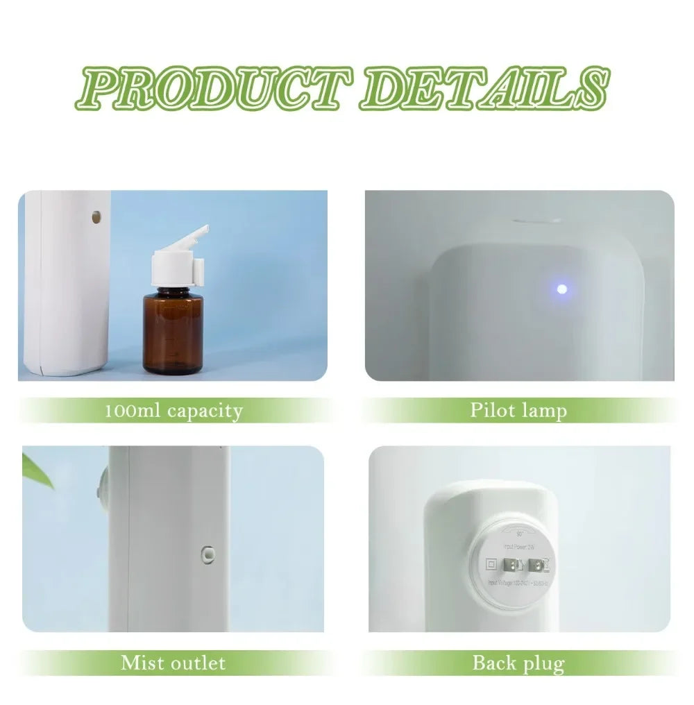 Small Aromatic Oil Diffuser Bluetooth Fragrance Diffuser Socket Style Aroma Oil Diffuser For Home Toilet Air Freshener Device