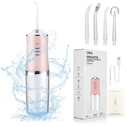 Pro Dental Oral Irrigator Flosser Removal Cleaning Wireless Brush Ipx7 Store Water Floss Irigator Waterpick For Tooth Mouth