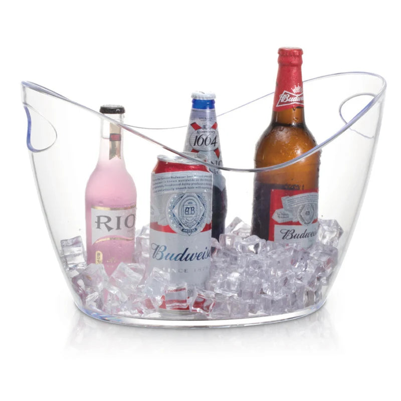 Non-LED Boat Style Ice Bucket for Beer KTV Yuanbao Cocktail Cooler Bar Mixed Drink Basin Iced Wine Tub Container