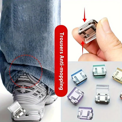 10/20/30pcs Random color Invisible Hem Shortening Clips, Anti-Slip Pants Leg Fixing Grips Seamless Hems Buttons Non Slide Shoe