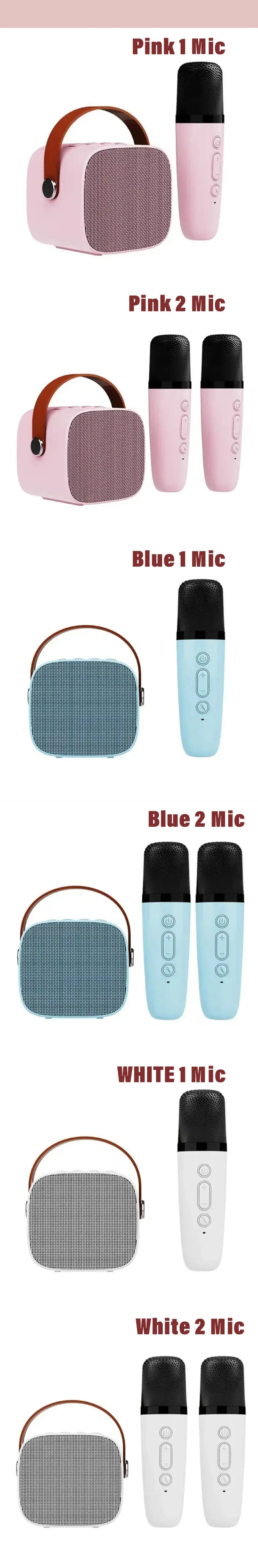 Karaoke Wireless Dual Microphones Machine KTV DSP System Bluetooth Speaker HIFI Stereo Surround For Kids And Adults Party Gift