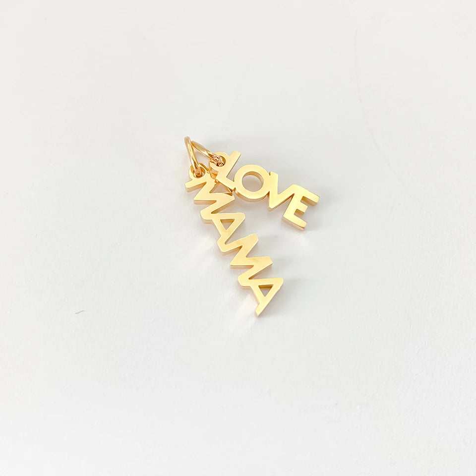 eManco  MAMA LOVE  Pendant  Stainless Steel Letter Hang Ornament For DIY Mother's Day Nacklace Earrings Jewelry Making