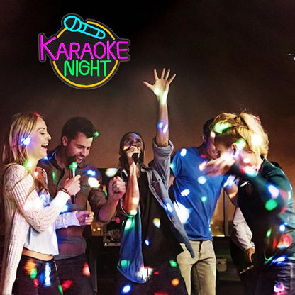 Karaoke Led Neon Sign, Microphone Note Icon, Suitable For Bars, Clubs, Music Classrooms, Music Studios, Ktv, Bedroom Decor.