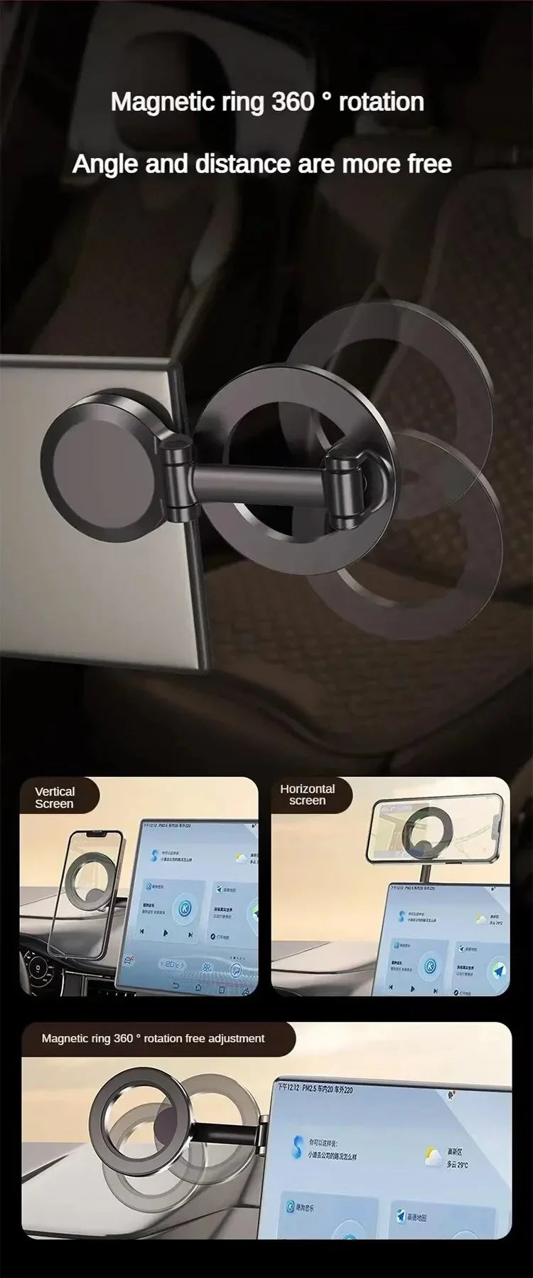 Magnetic Car Phone Holder Support Foldable Desktop Smartphone Mount Stand For Magsafe iPhone 16 15 14 13 12 For Samsung Xiaomi