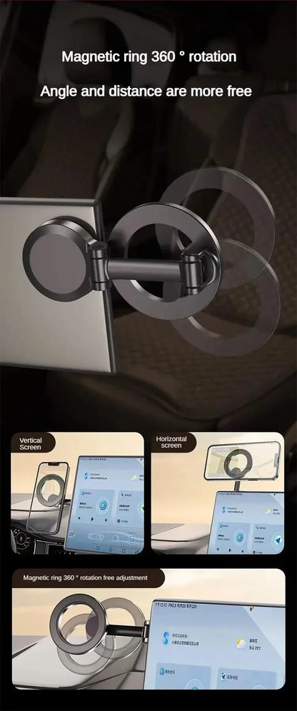 Magnetic Car Phone Holder Support Foldable Desktop Smartphone Mount Stand For Magsafe iPhone 16 15 14 13 12 For Samsung Xiaomi