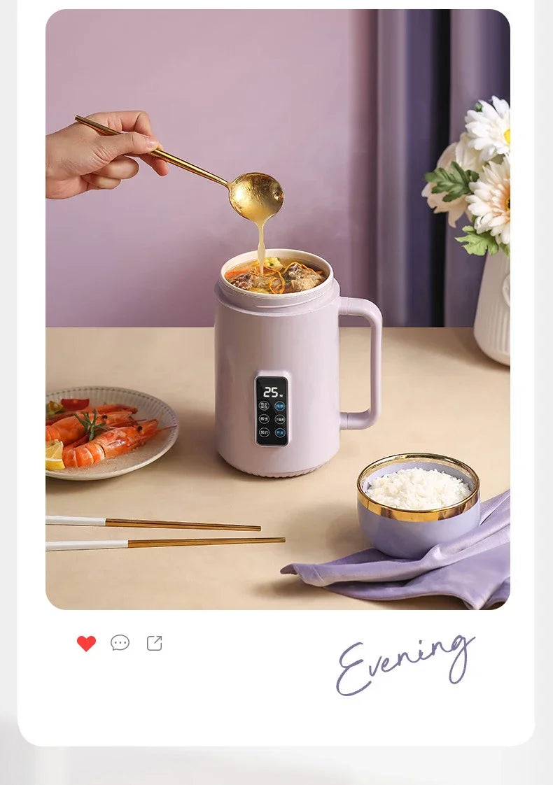 220V /110V Fully Automatic Mini Stew Pot Porridge Pot Household Electric Stew Pot Ceramic BB Soup Porridge Cooker EU/US Plug
