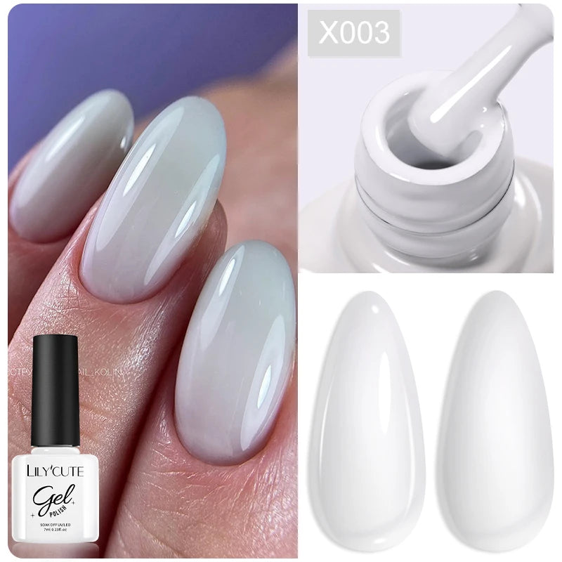 LILYCUTE 7ml Brown Red Purple Nail Gel Polish Coffee Color Series Semi Permanent UV Gel Soak off Nail Gel Varnishes For Nail Art