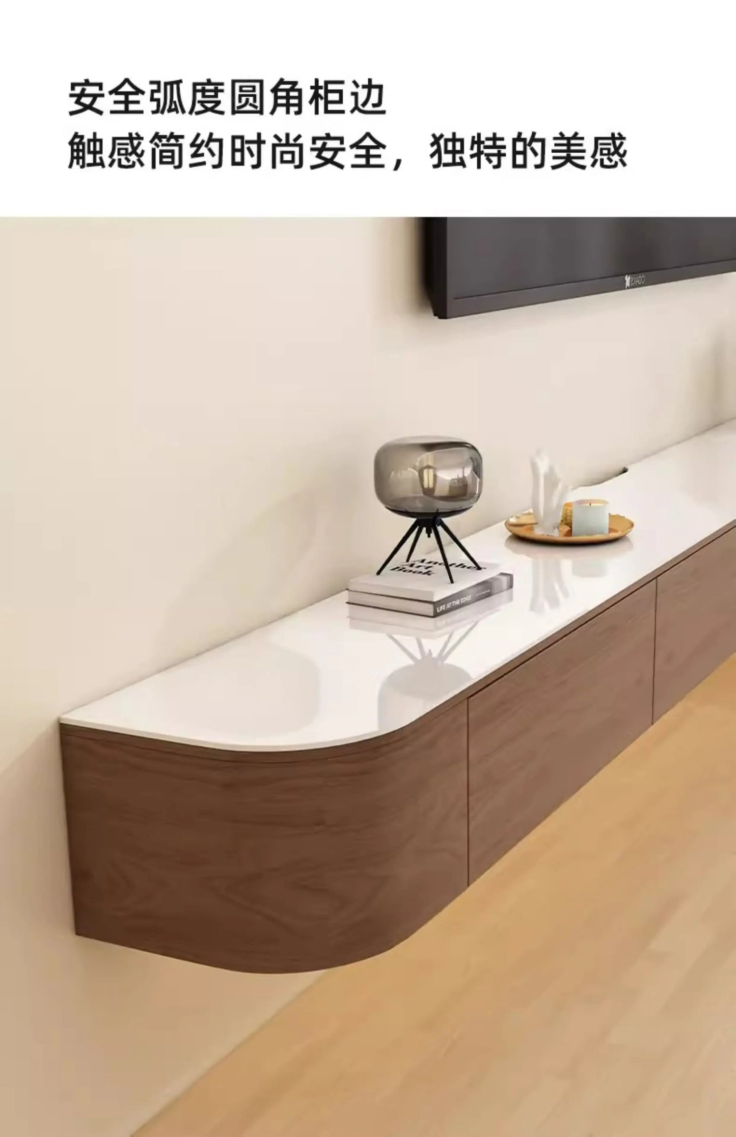 Italian Modern Tv Cabinet Durable Wall Mounted Premium Beauty Tv Cabinet Classic Space saving Meubles De Maison Furniture Home