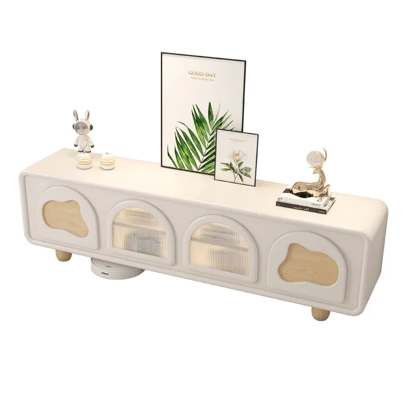 Simple Small Tv Stand Light Color High Gloss Entertainment Tv Stand Floor Movable Mobili Soggiorno Moderni Home Furniture