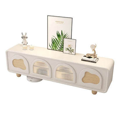Simple Small Tv Stand Light Color High Gloss Entertainment Tv Stand Floor Movable Mobili Soggiorno Moderni Home Furniture