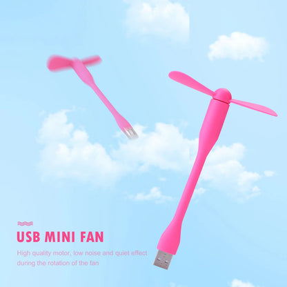 Mini USB Fan Flexible Bendable Cooling Fan For Power Bank Laptop PC AC Charger Portable Hand Fan Computer Summer Gadget