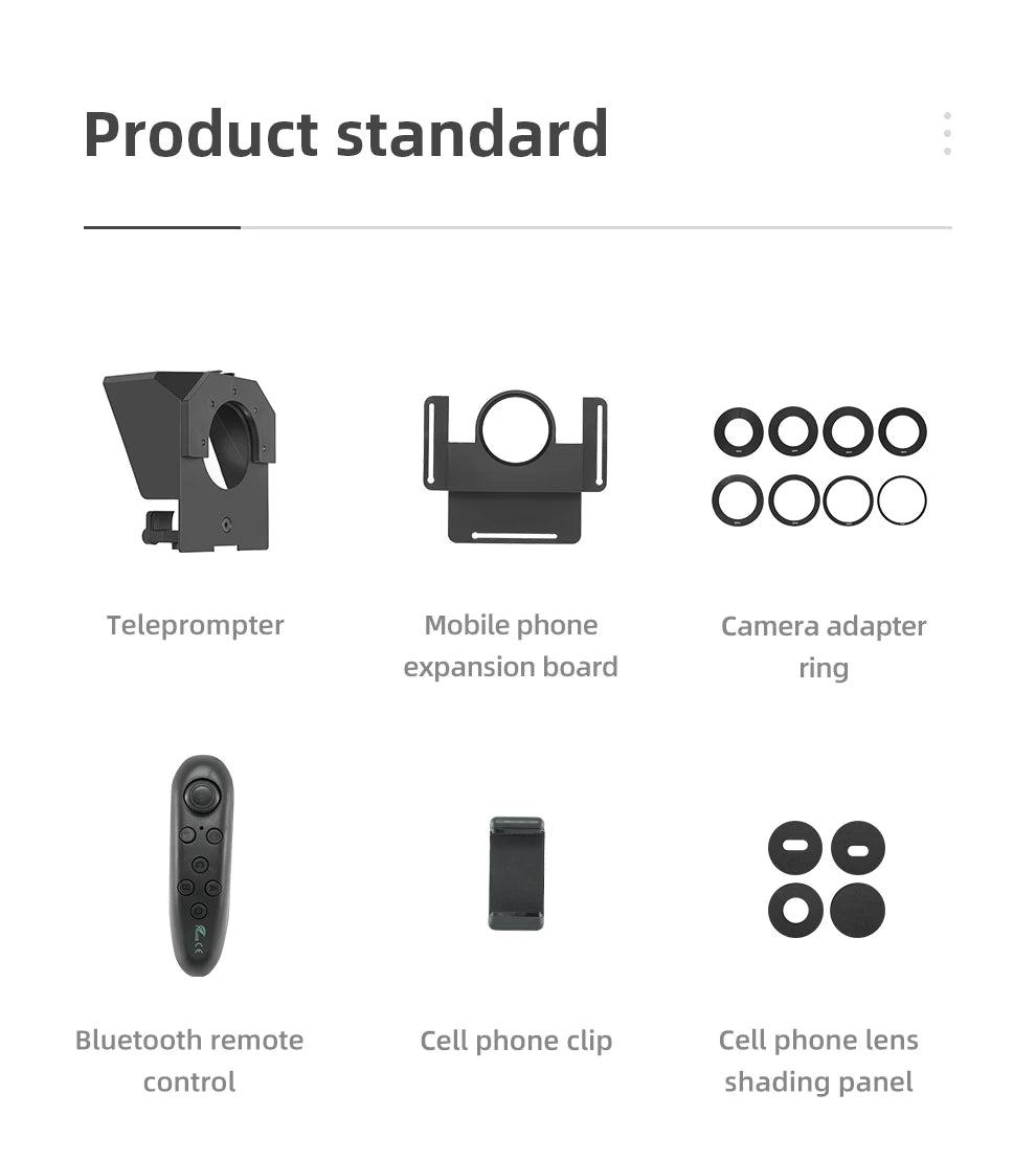 Ambitful Phone and DSLR Recording Mini Teleprompter Portable Inscriber Mobile Teleprompter Artifact Video With Remote Control