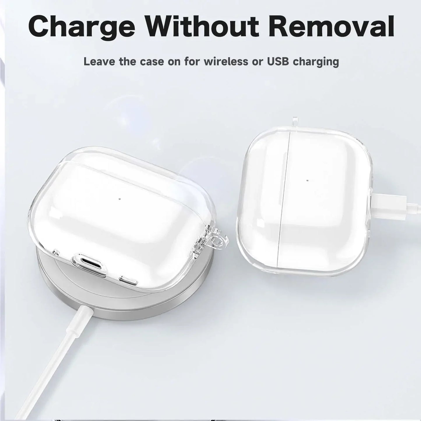 Clear Soft TPU Earphone Cover with Lanyard Strap For Airpods Pro 3 2nd Generation Air Pods 4 2024 Gen Case Accessories