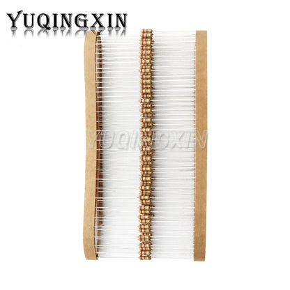 100PCS 1/4W Carbon Film Resistor 5% 0.25W 0R-22M 0 10 100 120 150 220 270 330 470 1K 2.2K 4.7K 10K 100K 470K 1M 10M 20M ohms