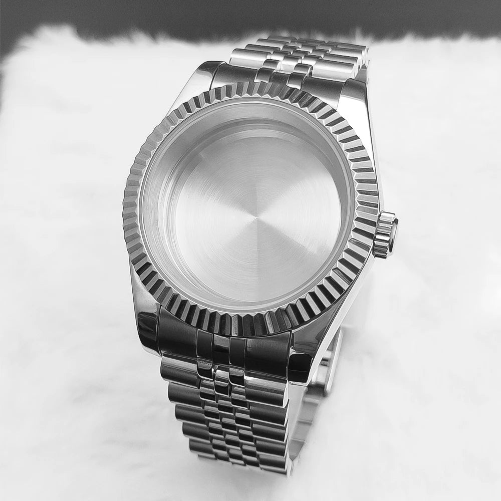 Neiton 36mm/40mm Sapphire Glass For Men Watch Case Fit NH36 NH34 NH35Movement FashionWaterproof Jubilee Stainless Steel