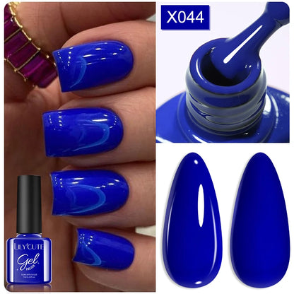 LILYCUTE Ancora Red Autumn Winter Gel Nail Polish Semi Permanent Soak Off UV LED Gel Varnish Manicure Nail Supplies