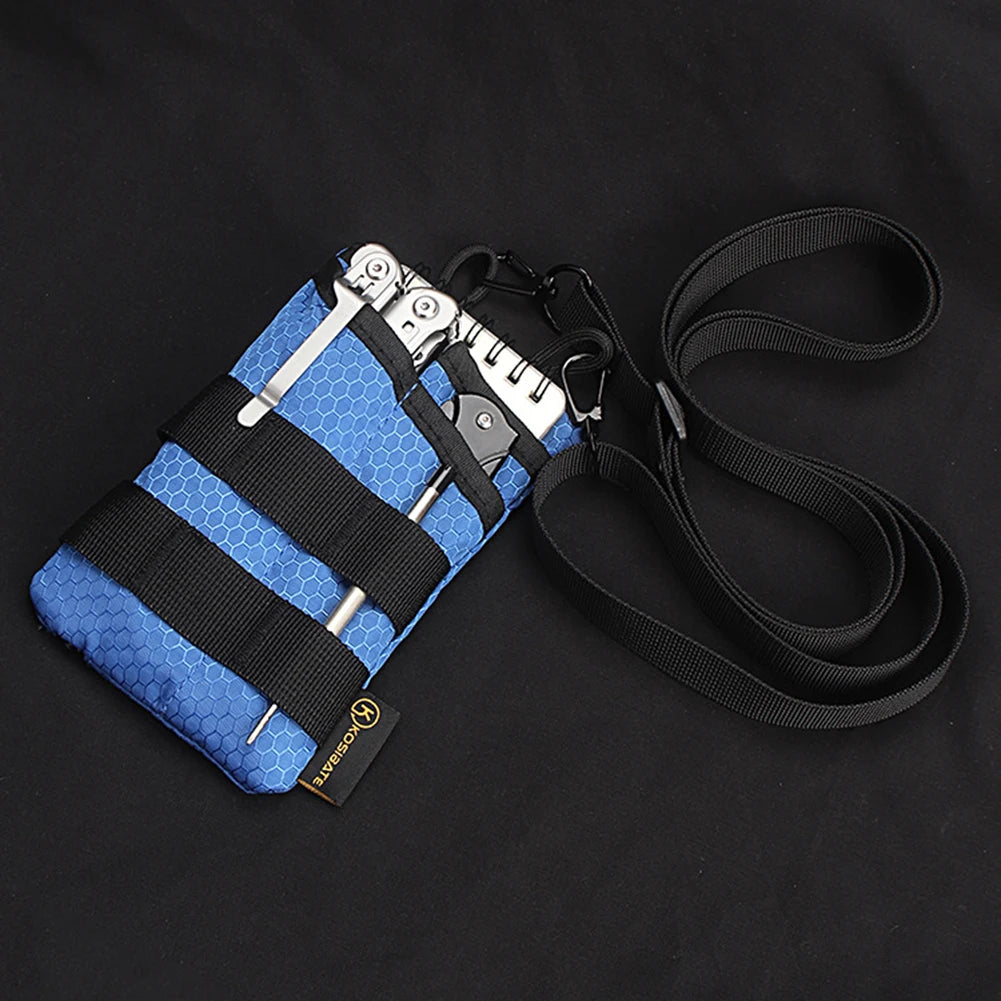 Foldable Small Tool Storage EDC Pouch Lightweight Wear Resistant Organizer for Camping Hiking Sports Portable Credit Card Wallet