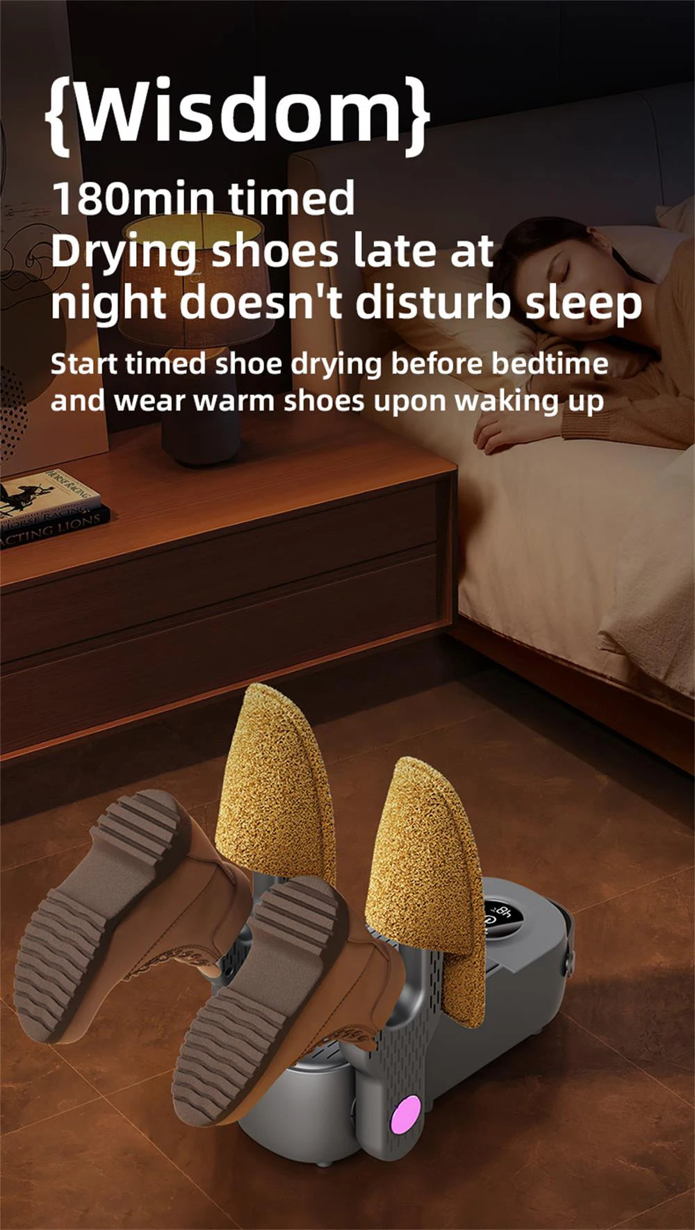 Shoe Dryer Smart Footwear Dryer Fast Drying Deodorizing Sterilizing Household Shoe Warmer with Heater Foldable Dry Sterilizer