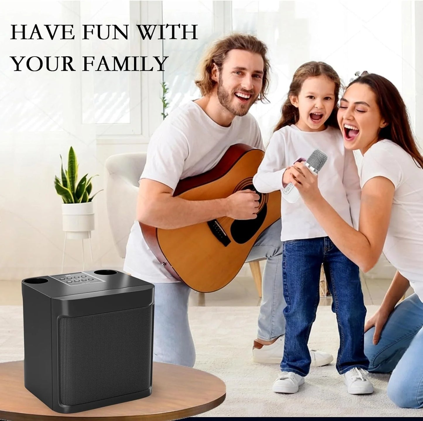 Karaoke Machine for Adults, Portable Bluetooth Karaoke Microphone Singing Speaker Karaoke Player with 2 Wireless Mic Home Party