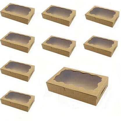 10/20/50pcs paper gift box with display window, suitable for wedding, birthday, holiday mother's day and other occasions