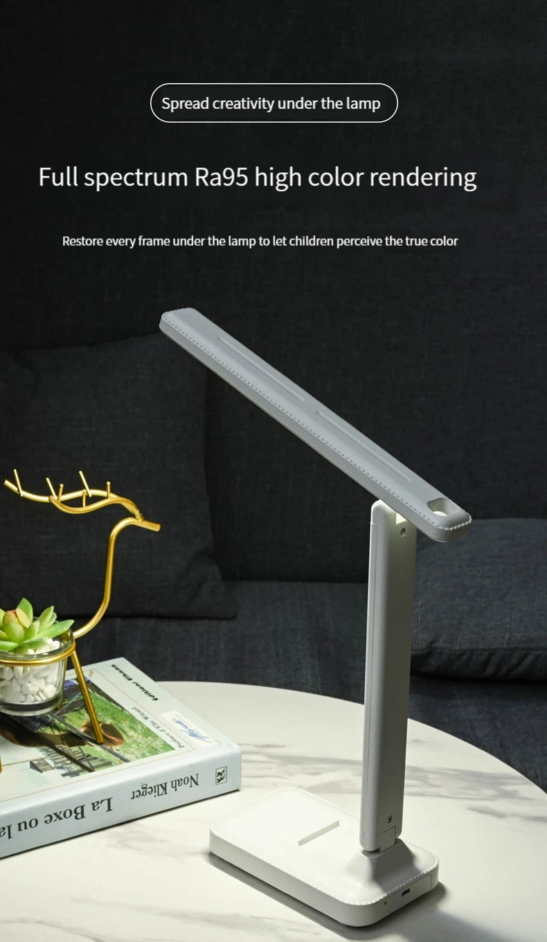 Foldable Table Lamp Led Desk Lamp 3 Type Stepless Dimmable Touch Bedside Reading Eye Protection Night Light USB Chargeable