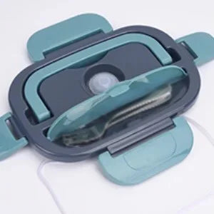 HOMEFISH 1.5L Electric Lunch Box  60W Speed Heating Car Or AC Heating Travel Office Home Use Gift Knife And Insulated Handbag