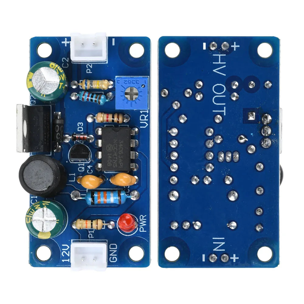 MC34063 Nixie Tube Booster DC 9-12V TO 80-380V 160V 170V Boost Converter High Voltage Power 6E2 6E1 6E5 Glow Clock Magic Eye