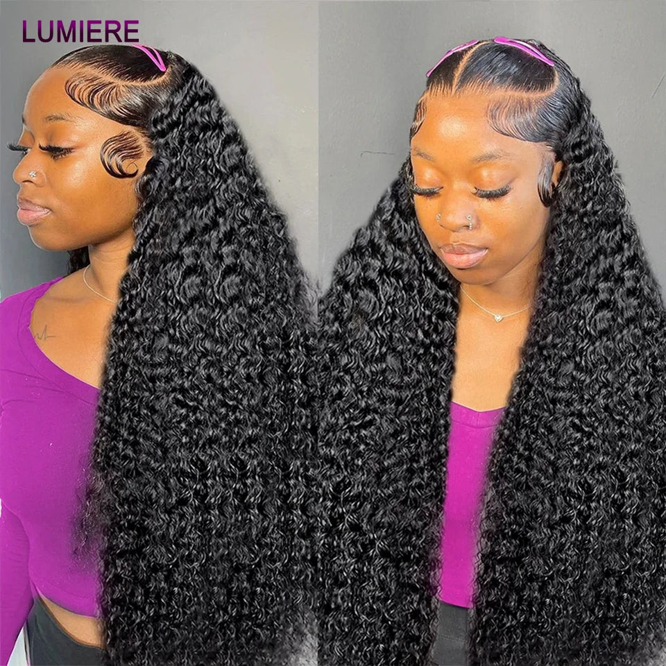Deep Curly Wave Human Hair 3/4  Bundles Deal Malaysian Hair Weaves 100% Virgin Rew Human Hair Extensions Double Weft Wholeasle