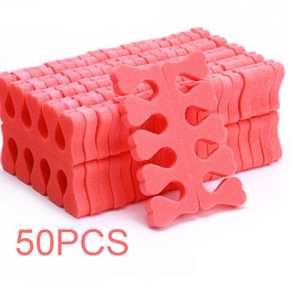 50 pairs Soft Toe Separators Fingers Foots Nail Art Tools Flexible Heart Design Nail Art Practice Manicure Pedicure Foot 2030