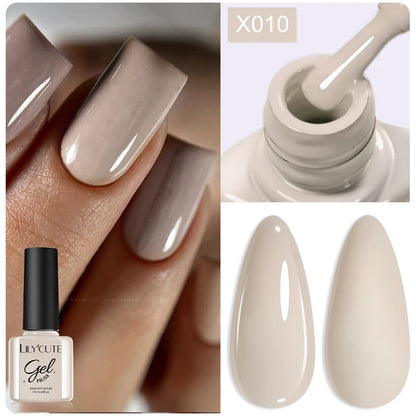 LILYCUTE 7ml Brown Red Purple Nail Gel Polish Coffee Color Series Semi Permanent UV Gel Soak off Nail Gel Varnishes For Nail Art