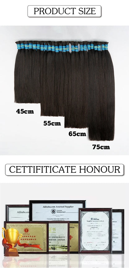 100% Human Hair Bulk No Weft Remy Vietnam Hair Straight Hair Bundles Real Natural Black Hair 613 Blonde 30inch For Braiding