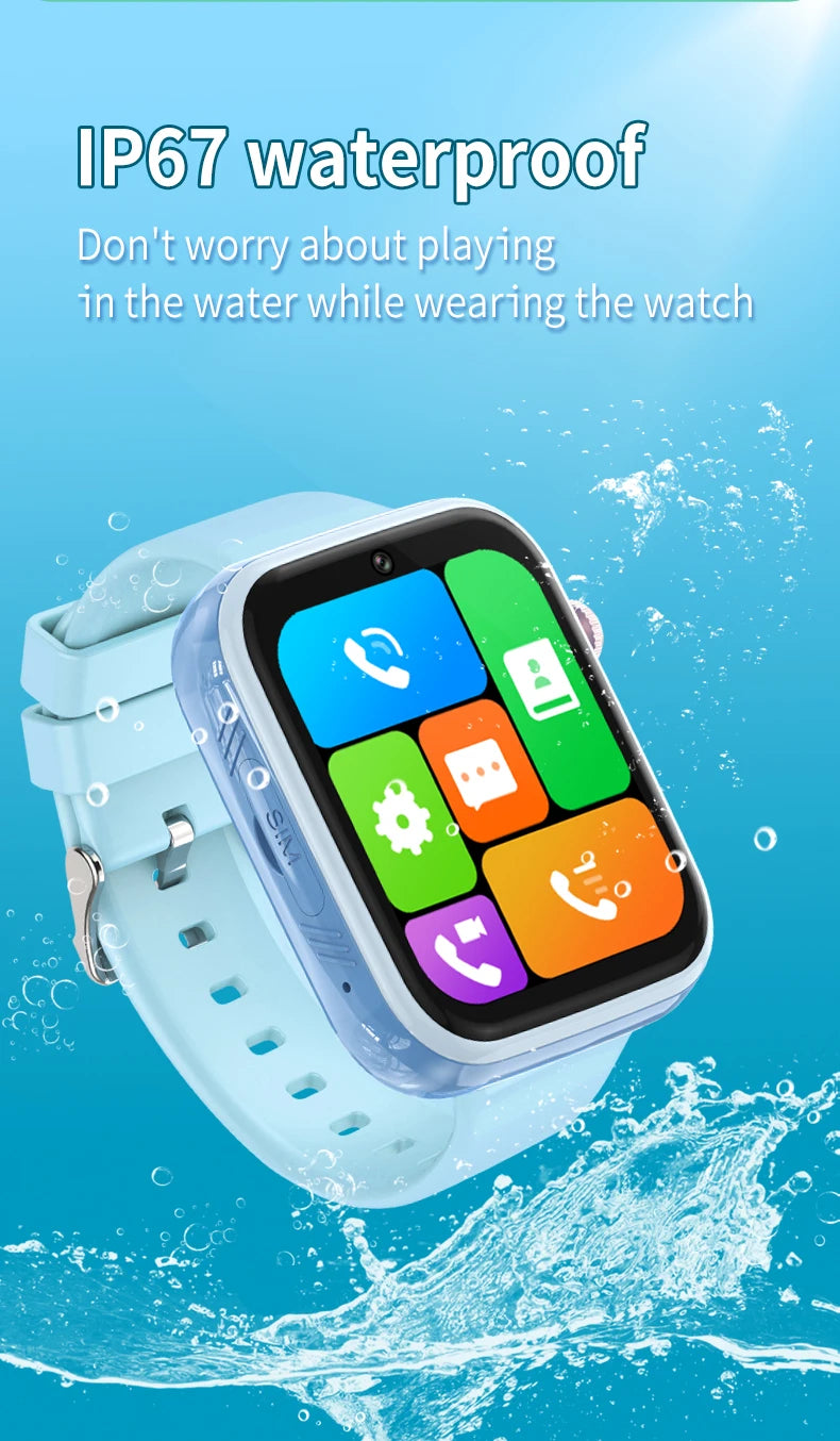 Android WhatsApp Smart 4G Video Voice SOS Call Camera Watch GPS WIFI Trace Locate SIM Card Phone Smartwatch for Student Child