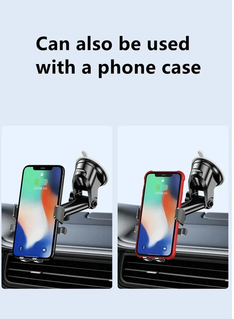 Universal Suction Cup Car Phone Holder Mount Stand for iPhone Samsung Xiaomi Huawei - Mobile Phone Sucker Support Bracket