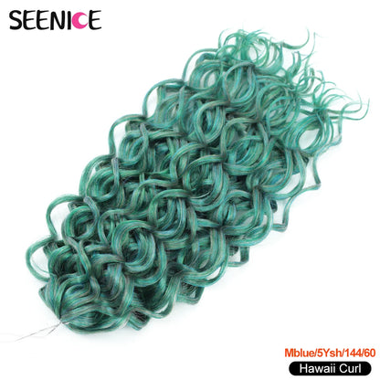 18 24“Synthetic Deep Wavy Twist Crochet Hair Afro Curls Water Wave Crochet Braids Ombre Brown Braiding Hair Extensions For Women