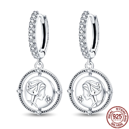 Hot Sale 925 Sterling Silver Spring Zircon Sunflower Stud Earrings For Women 2023 Trending Fashion Jewelry mother's day gift