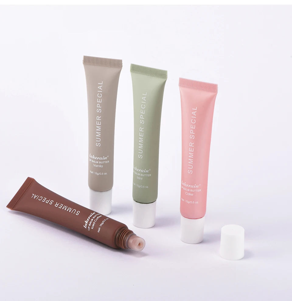 Lip Balm Set Lip Gross 4 Pack 1Kit Deep Moisturizing Lip Glaze Smoothing Color Lips Oil Long Lasting Nourishing Lips Care