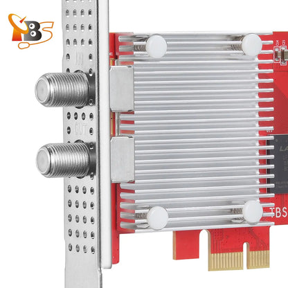 TBS6205se Quad TV Tuner PCIe Card - DVB-T2/C/ISDB-T/ATSC 1.0, 4 Tuners for PC -Watch Freeview UK HD/SD Channels, PVR Recording