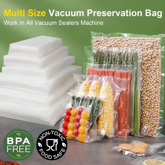 100pcs Vacuum Sealer Bags for Food Long-Lasting Freshness Storage Empty Bags for Vacuum Sealer Machine Kitchen Essentials