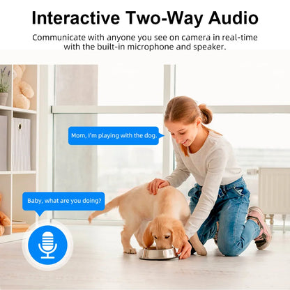 Fuers 5MP WiFi Camera Works With Tuya Smart Home Indoor Wireless IP Surveillance Camera Automatic Tracking Security Baby Monitor