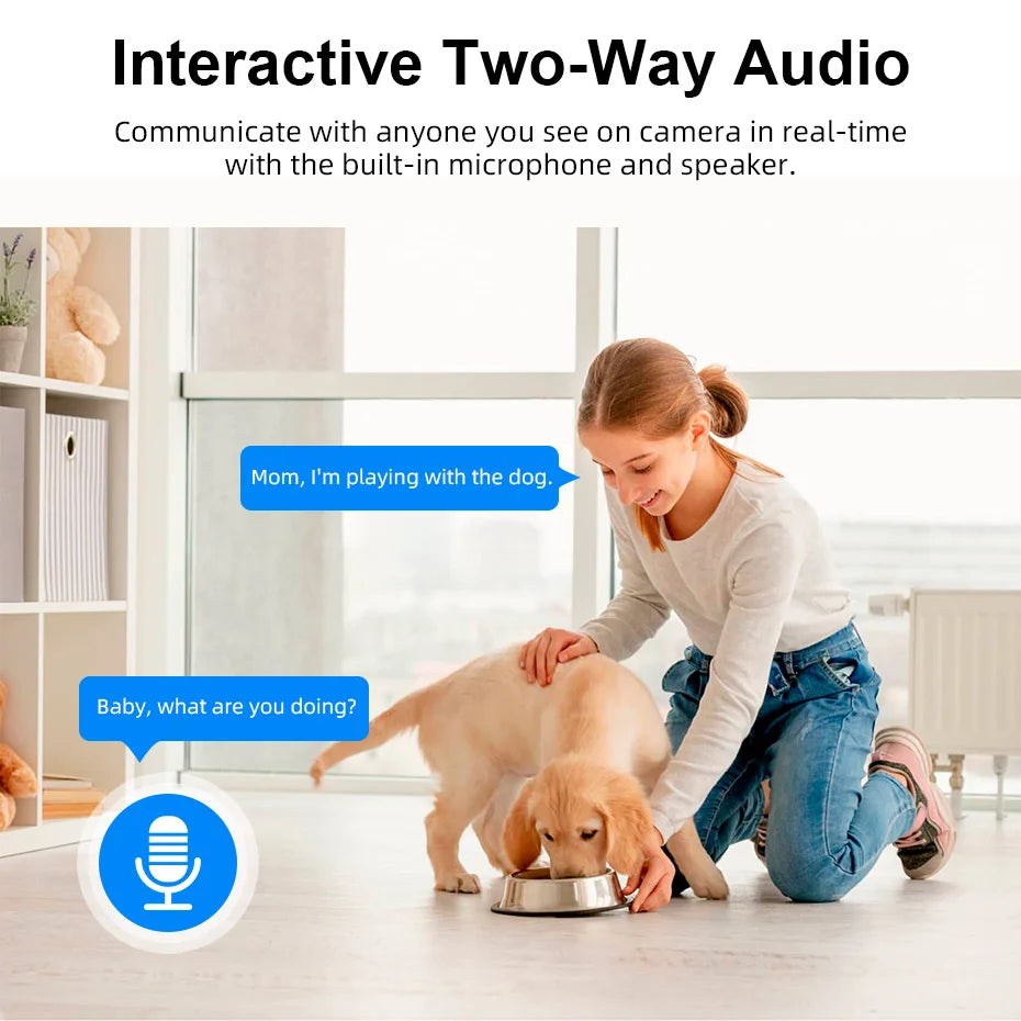 Fuers 5MP WiFi Camera Works With Tuya Smart Home Indoor Wireless IP Surveillance Camera Automatic Tracking Security Baby Monitor