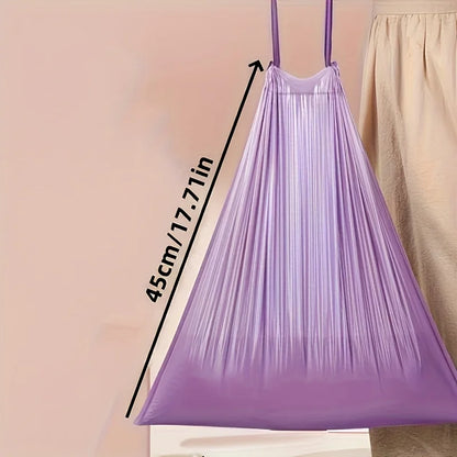 Purple Drawstring Trash Bags 100-Pack Thick Leak-Proof Disposable Garbage Bags for Kitchen Bathroom Home Trash Cans