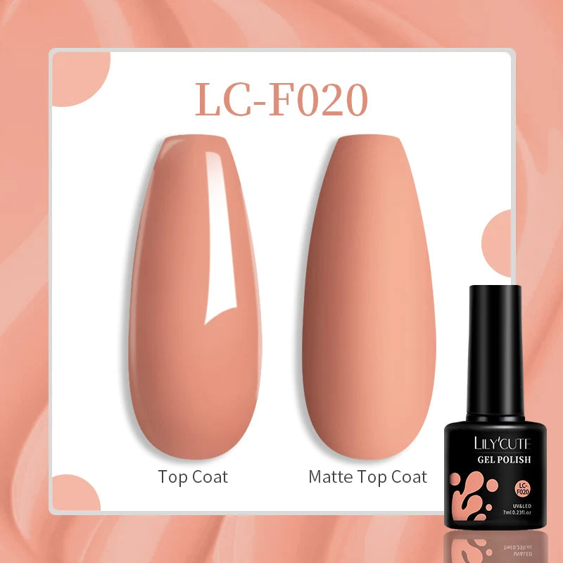LILYCUTE 7ml White Color Gel Nail Polish Semi Permanent UV Gel Polish Gorgeous Full Coverage Soak Off UV LED Nail Gel Varnishes
