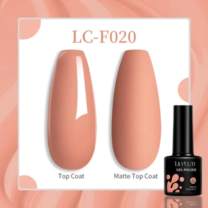 LILYCUTE 7ml White Color Gel Nail Polish Semi Permanent UV Gel Polish Gorgeous Full Coverage Soak Off UV LED Nail Gel Varnishes