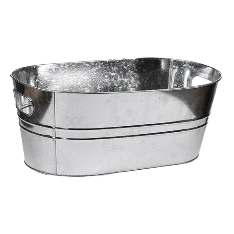 SOFT-Ice Buckets, Galvanized Tub - Drink Buckets For Parties, Beverage Tub For Barbecue Enthusiasts, Bucket For Drinks