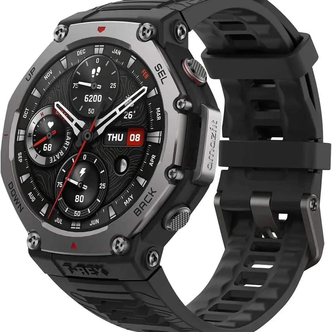 Amazfit T-Rex 3 Rugged/Military 48mm Smart Watch, GPS (with Privacy), Offline Maps, Long Battery Life, 328 Feet Re