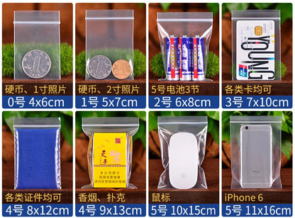 Thicken Zipper Sealed Bags Clear Plastic Storage Bag for Small Jewelry Food Packing Reclosable Zippers Sealing Pouch Wholesale