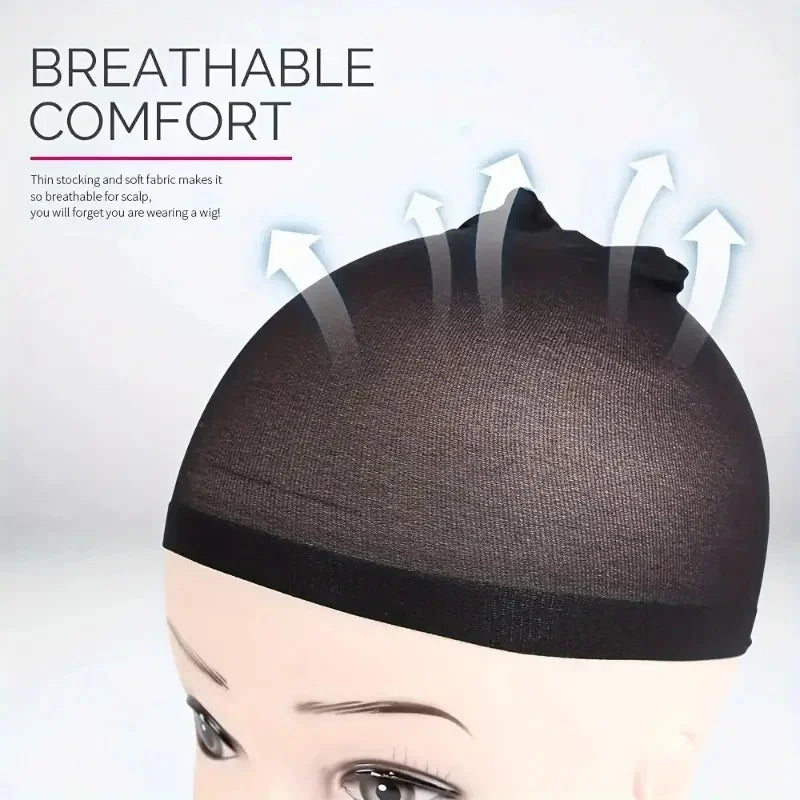 16pcs/8Pack Unisex Elastic Hair Net Set Comfortable Breathable Polyamide Nylon Hair Caps for All Hair Types And Lengths