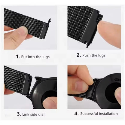 20mm 22mm Magnetic Milanese Strap for Garmin Forerunner165 55 645 265 965 255/Active 5/Vivoactive Comfortabe Band Garmin Venu 3
