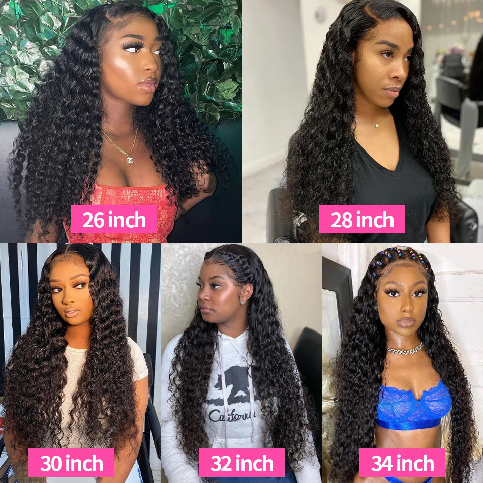 Deep Curly Wave Human Hair 3/4  Bundles Deal Malaysian Hair Weaves 100% Virgin Rew Human Hair Extensions Double Weft Wholeasle