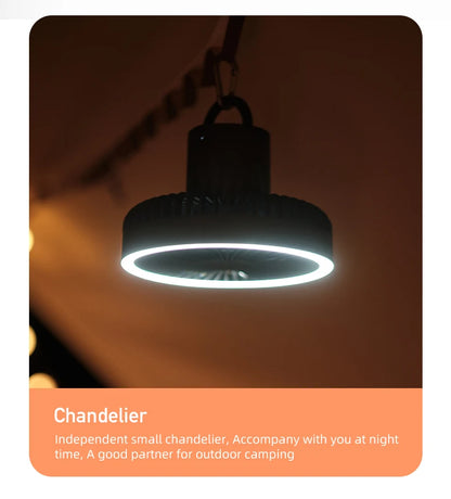 DQ212 Air Cooling Fan USB Chargeable Desk Tripod Stand with Night Light Portable Outdoor Camping Ceiling Fan Home Appliances
